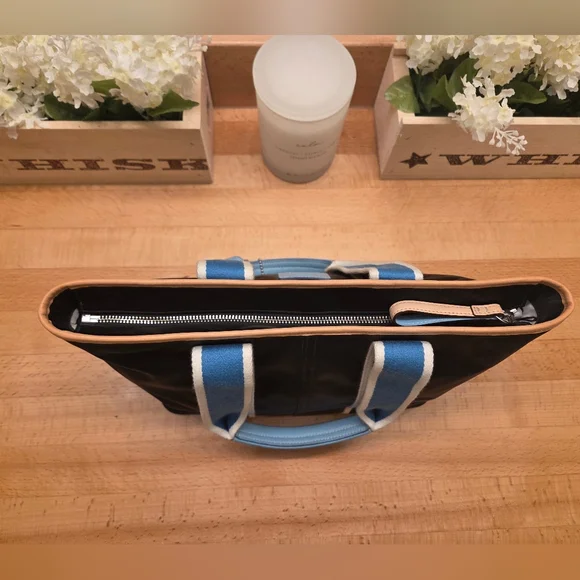 Coach Hamptons Weekend Expandable Tote Bag Small Black Nylon Y2K - Picture 10 of 14